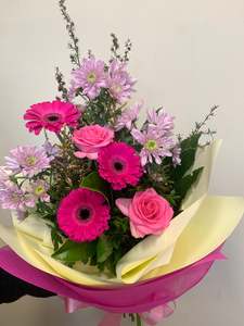 Graduation Flowers: Pink Hand Tied Bouquet