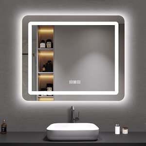 LED Mirror: LED Mirror with  Motion Sensor, Demister, Color Selection and Dimmer