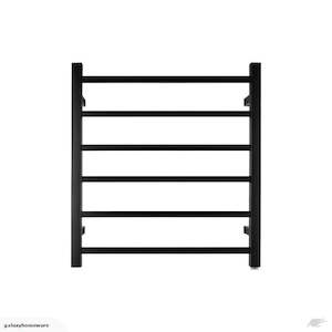 Accessories: Black Heated Towel Rail
