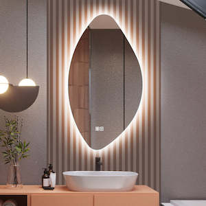 Sail Backlit Mirror with Defogger, Light Selection and Dimmer