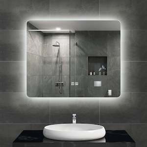 Backlit LED Mirror with Demister, Three Light Selection and Dimmable Control