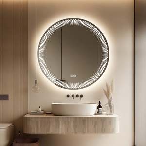 Mirror: 3D Tunnel LED Mirror with Multiple Color Selection, Dimmer and Demister