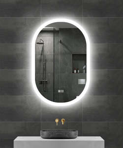 Oval Led Mirrors: Oval LED Mirror with Demister, Three Light Selection and Dimmable Control