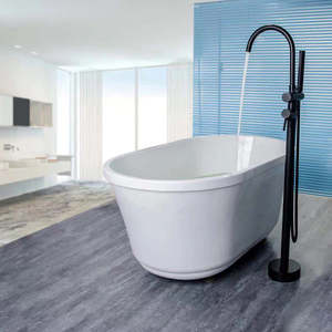 Mixers: Free Standing Bath Mixer Set Round