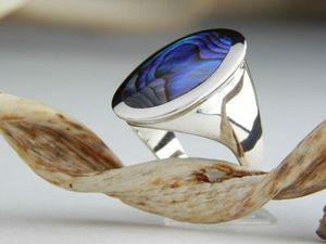 Michel Girardin Paua Shell ring 833