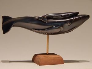 Doug Marsden: Humpback Mother and Calf' bronze sculpture by Doug Marsden