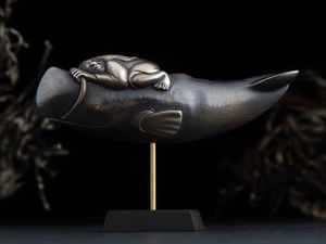 Whalerider' bronze sculpture by Doug Marsden