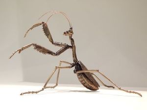Ken Auton Praying Mantis bronze sculpture