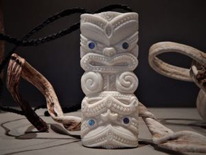 Rangi Wills 'Poupou Panel 3' bone carving