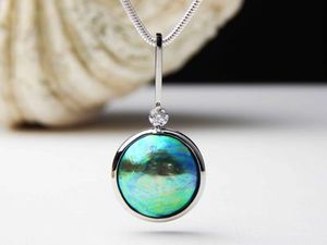 Katerina: Blue Pearl pendant 287