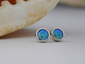 Katerina: Blue Pearl earrings 331