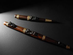 John Collins: Putorino Flutes carved by John Collins