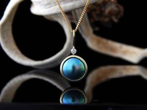 Katerina: Blue Pearl pendant 405