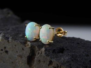 Katerina: White Opal earrings 02