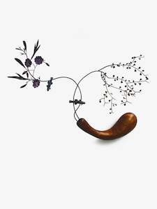 Objects: Streamside Colour - Container with Bluegilled Bullies and Branches Poroporo and Weeping Mapou