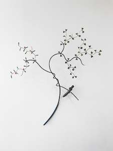 Bing Dawe Artist Works For Sale: Sharing the Dry - Mudfish under branches Corokia & Muehlenbeckia