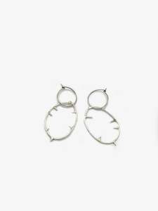 Silver Dollar Skeleton Earrings (CBu53) by Carmen Burgi