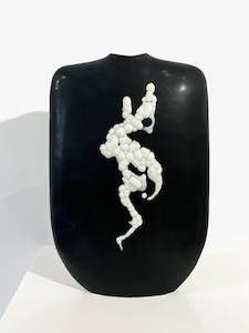 Black Abstract Slab Pot