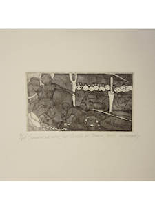 Michel Tuffery Artist Works For Sale: Conversation with Capt Cookie at the Marae Tahiti