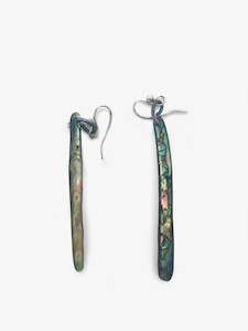 Anna Balasoglou Artist Works For Sale: Paua Tusk earrings by Anna Balasoglou