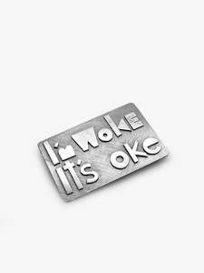 John Z Robinson Artist Works For Sale: I'm Woke, It's Oke Brooch