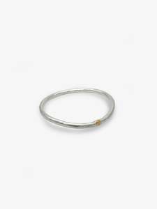Pure Silver Bangle with Pure Gold Stamp