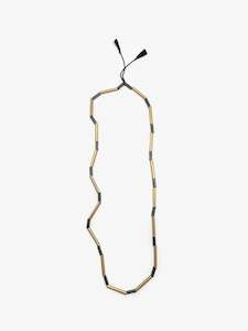 Gold & Black Tube Necklace