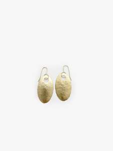 Ilse Marie Erl: Oval Gold Plated Earrings