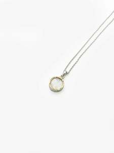 13mm  Mother of Pearl Pendant Necklace (DM628)