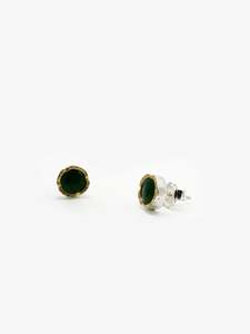 David Mcleod Artist Works For Sale: Small Pounamu Stud Earrings (DM617)
