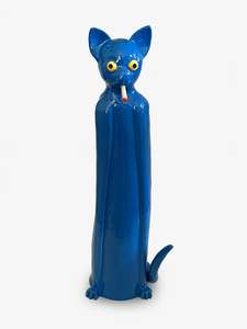 Mark Rayner Artist Works For Sale: Blue Smoking Cat #3