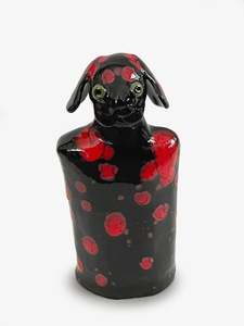 Little Black and Red Crystal Dog