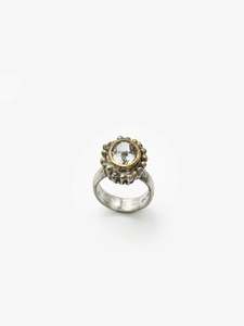 Penelope Barnhill Artist Works For Sale: Bloom White Topaz Ring (PB513)