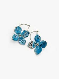 Lynn Kelly Artist Works For Sale: Seafloor Map Flower Earrings (LK523)