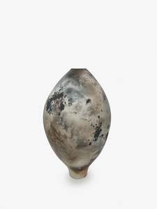 Graham Ambrose Artist Works For Sale: Pit Fired Long Orb (GA848)