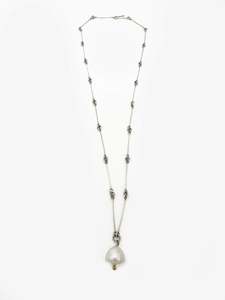 White Baroque Pearl Necklace (LWO131)