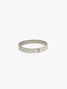 Lisa Woods Artist Works For Sale: Flat Silver Gold Line Bangle (LWO134)