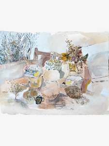 Eliza Glyn Artist Works For Sale: Lisa's Hummus & Teapot (EGL41)