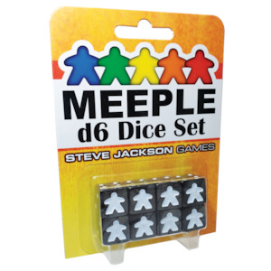 Dice: Meeple D6 Dice Set - Black