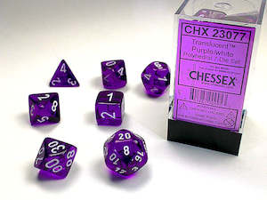 Dice: Transucent Poly Purple/White
