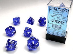 Dice: Translucent Poly Blue/White