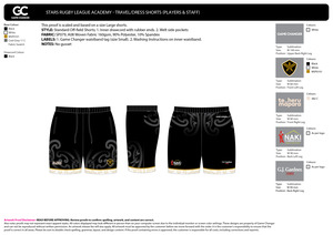 Stars Rugby League Academy Staff & Players Dress Shorts