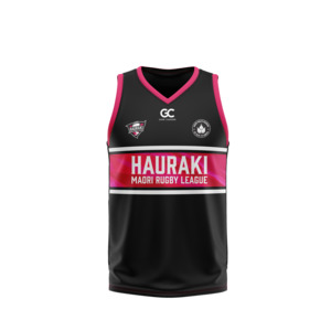 Hauraki Maori Rugby League Stripe Casual Basketball Singlet