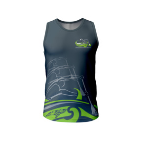 Tauranga Moana Outrigger Canoe Club Grey Racerback Singlet