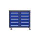 Ultimate Trolley Workbench with Drawers Blue