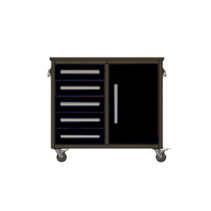 Ultimate Trolley Workbench with Drawers and Cupboard Blue