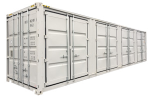 Container 40ft HC 4 opening, end doors and lock box