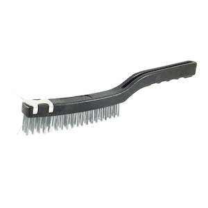 Hand Tools: Haydn Wire Brush 3 Row Plastic Handle with Scraper