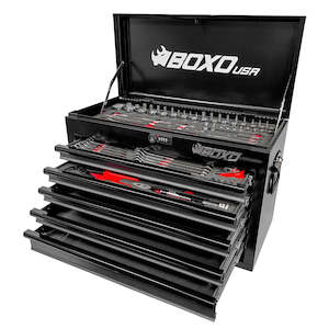 Mechanics Tools 1: MotoBox | 103-Piece Metric Motorcycle Tool Set with 5-Drawer Hand Carry Tool Box - Black, Blue