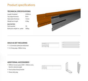 Straightcure Corten Steel Edging: Straightcurve 100mm 2.2m Ridgidline (Weathering Corten)